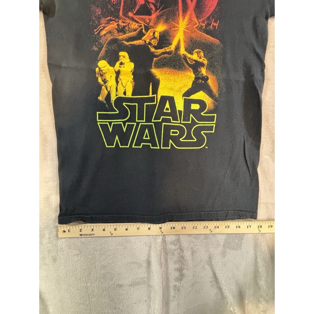 Fifth Sun Star Wars Darth Vader Vs Luke Skywalker Fight Black T-Shirt Mens Small - Picture 4 of 8